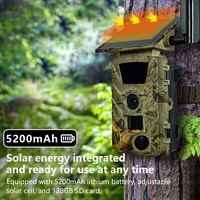 2025 nouvelle caméra de chasse infrarouge 4G LTE à énergie solaire 5K batterie 5200mAh Zoom optique 10x Mini caméra de piste sans fil vidéo SD