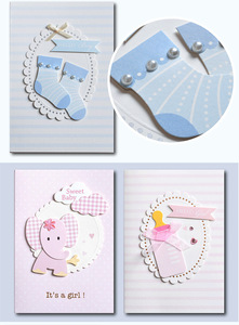 12 Designs de Cartes en Papier avec <span class=keywords><strong>Enveloppes</strong></span> pour Naissance, Baby Shower Garçon/Fille, 100 Jours, <span class=keywords><strong>Premier</strong></span> Anniversaire, Baptême, Cartes de Vœux avec Estampage Doré - Product Image 6
