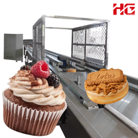 Chine nouvelle condition entièrement automatique Custard Cake Muffin Ligne de production de snacks alimentés au gaz Machines pour boulangerie pour les petites entreprises