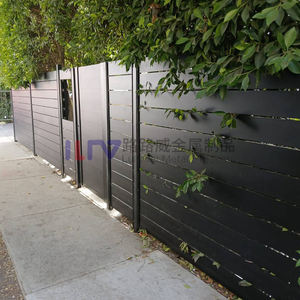 รั้วสวนรั้วรักษาความปลอดภัยรั้วอลูมิเนียมแผงรั้วโลหะ8FT ความเป็นส่วนตัวสูง - Product Image 5