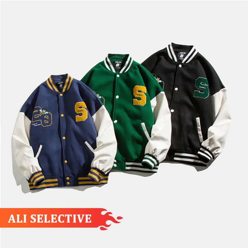 High Quality Custom Print Embroidered Varsity Jackets Custom Men Baseball Jacket Oversized Varisty Jacket