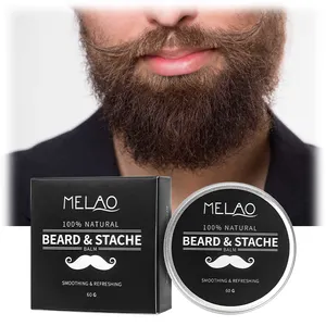Beard Balm Label pribadi Logo kustom Vegan organik Busa Premium Toning cendana jenggot sabun cukur krim untuk pria