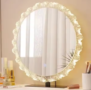 Spa odası güzellik salonu soyunma odası için kısılabilir LED ışıkları ile akrilik sofistike dokunmatik ekran boy aynası - Product Image 1