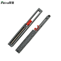 Amortisseur en acier à fermeture douce pour armoire coulissante - Kit de glissières lisses avec finition mate pour quincaillerie de porte coulissante robuste