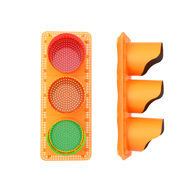 IP65 Round LED Traffic Signal Head Energy-efficient Road Safety Green Yellow Red Light