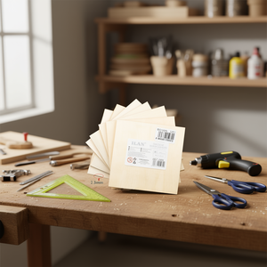 Pannello in Legno Compensato Quadrato 30cm, 12 Pezzi, per Progetti Artigianali e Fai-da-Te - Product Image 2