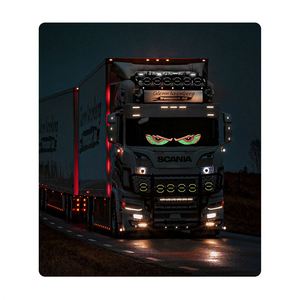 ดวงตาปีศาจแบบไดนามิกหน้าจอแสดงผล LED รถบรรทุกขนาดเล็กอะคริลิคชุดตกแต่งภายในสติกเกอร์ติดรถยนต์สำหรับกระจกหน้ากระจกหลังสติกเกอร์ LED - Product Image 1