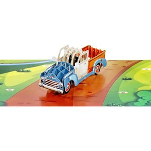 3D Pop-Up 4 Color Father's Day Greeting Card Paper Die Cut Rectangle <b>Matte</b> <b>Varnish</b> Greetings - Product Image 6