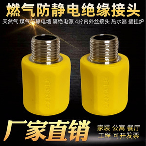 Connecteur de gaz antistatique PPR en cuivre, filetage interne/externe 4 points, pour tuyaux de chauffe-eau en acier inoxydable - Product Image 2