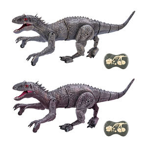 Jouets de dinosaures télécommandés 2023 HOT, dinosaures électriques marcheurs pour enfants, simulation de dinosaure jurassique RC, <span class=keywords><strong>velociraptor</strong></span>, lumière LED, rugissement, pulvérisation de brouillard - Product Image 1