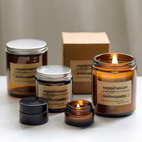 Bouteille en verre brun parfumée 50ml 60ml 100ml 120ml 150ml 250ml, pot à bougie vide, support à bougie givré, personnalisable