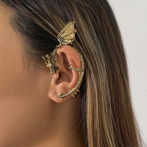 1 ud. De pendientes clásicos de dragón, de plata, estilo Retro, gótico, Punk - Product Image 3