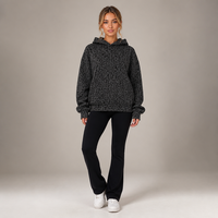 Sweat-shirt à capuche imprimé léopard pour femme Joydressing, manches longues, pull décontracté, haut pour la vente en gros aux boutiques