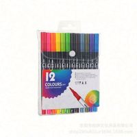 Ensemble de marqueurs acryliques 12 24 36 48 couleurs, logo personnalisé, marqueurs de dessin pour enfants, stylo à pointe feutre pour fournitures artistiques