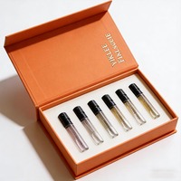 Coffret de découverte de parfums de luxe 6 pièces 2 ml avec fermeture magnétique, flacons d'échantillons de parfum, boîte cadeau en papier, kit de test personnalisé