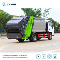 Camion de ramassage des déchets Isuzu 4x2 avec benne verte, camion compacteur de déchets pour usage urbain, camion de collecte des déchets en promotion