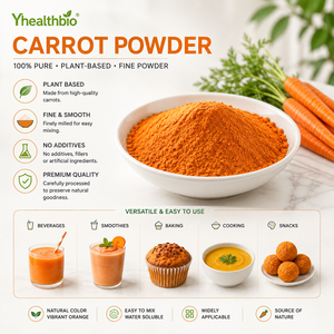 Poudre de Carotte Lyophilisée Hydrosoluble, Extrait Végétal, Matière Première pour l'Industrie Alimentaire et des Boissons, Vente en Gros - Product Image 3