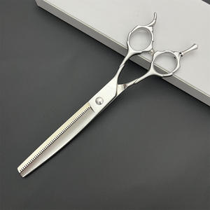 Tijeras para peluquería de mascotas Vg10, 7 pulgadas, curvadas, de acero inoxidable con acabado mate para cortar el pelo de perros - Product Image 4