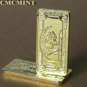 金棒1/4 Oz 999金メッキチタンバッファローバー金塊チタンチャレンジコインカスタマイズ - Product Image 5