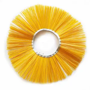 Customized Snow Sweeper Brushes Rotary Steel Wire Wafer Ring Brushes For Roads