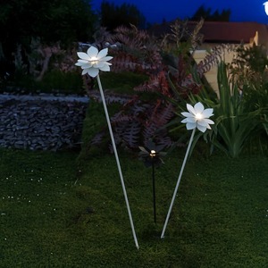 Светильник в форме цветка лотоса IP65 3000K с высоким индексом цветопередачи 90+ для наружного освещения садовых дорожек и газонов - Product Image 3