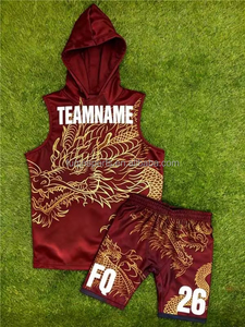 Hoodie Kompresi Tanpa Lengan Desain Khusus FQ Faith Cross 7 on 7 untuk Remaja, Set Sepak Bola Bendera Kristen 7v7 Motif Es Krim - Product Image 6