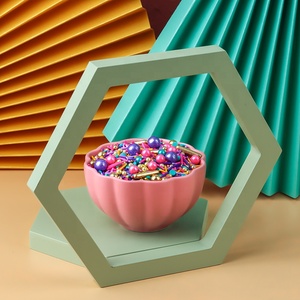 Offre Spéciale personnalisé noir sarcelle couleur métallique confettis arrose fête gâteau décoration sac paquet goût sucré forme solide dragée - Product Image 3