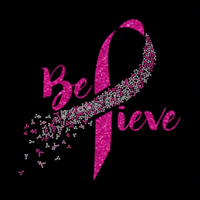 Ruban rose paillettes transfert de chaleur Hotfix sensibilisation au cancer du sein strass motifs conception pour t-shirt