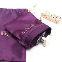 Pochette en satin biodégradable et écologique avec cordon de serrage, impression de logo personnalisé, pour chaussures, extensions de cheveux, perruques, emballage de lingerie de luxe
