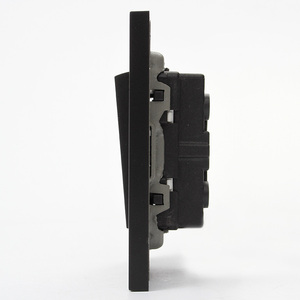 Màu đen chất lượng cao PC thông minh khách sạn 3 gang 2 Way Rocker kiểm soát chuyển đổi với ánh sáng huỳnh quang - Product Image 4