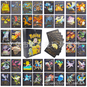 Pikachu Puzzle <strong>Cards</strong> <strong>Pokemoned</strong> Game <strong>Gold</strong> Foil Anime <strong>Cards</strong> Gifts Crossover God Gifts Flash <strong>Cards</strong> - Product Image 6