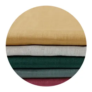 Oeko-tex chứng nhận trong kho sản xuất mẫu miễn Phí Châu âu linen 100% vải lanh tinh khiết cho áo sơ mi sofa rèm cửa ăn mặc quần