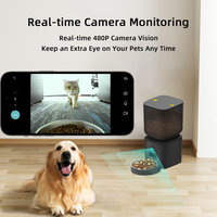 Comedero Inteligente para Mascotas de Acero Inoxidable Portátil con Control por Aplicación Tuya, Dispensador Automático de Comida para Perros con Cámara, Grabadora de Voz y Wifi, 7L, OEM
