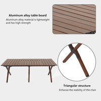 Table et chaises pliantes en aluminium pour l'extérieur, idéales pour pique-nique, camping, barbecue, voyage, transportables