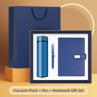 Elite Geschenkset Notizbuch mit Strukturiertem Riemenverschluss Vakuum-Thermosflasche für Büro Echt Langlebig Wiederverwendbar für den Täglichen Gebrauch mit Moment