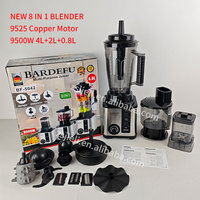 2025 nouveau mélangeur électrique Silver Crest 3-en-1 Commercial Heavy Duty 9500W Licuadora Blender pour les caractéristiques domestiques hacher le mélange