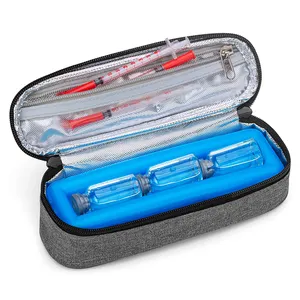 定制标志便携式旅行糖尿病组织器带胰岛素瓶保护器的冰袋胰岛素冷却盒