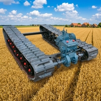 Châssis à chenilles en caoutchouc pour moissonneuse-batteuse avec boîte de vitesses et train de roulement pour la récolte des champs de blé