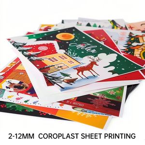 Baskılı reklam işareti PP oluklu mukavva bölümleri özel UV kaplı PP oluklu mukavva - Product Image 5