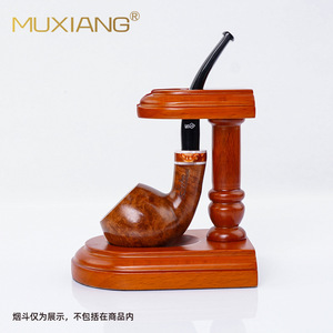 Muxiang Wooden <b>Pipe</b> Rack Single Bowl Support Upright Holder Durable Smoking <b>Pipe</b> <b>Stand</b> - Product Image 3