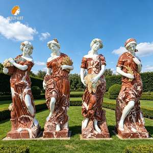 Estatua de <span class=keywords><strong>la</strong></span> Diosa de las Cuatro Estaciones de Mármol Colorido de Tamaño Real MILY, Escultura de Estilo Europeo Tallada a Mano para Jardín o Parque al Aire Libre - Product Image 1