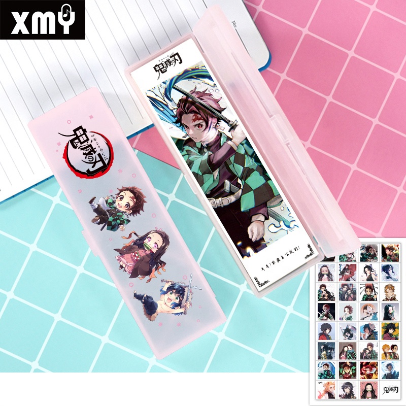 Популярный аниме цельный чехол для карандашей с рассеканием демонов моя геройская Академия набор канцелярских закладок набор ручек