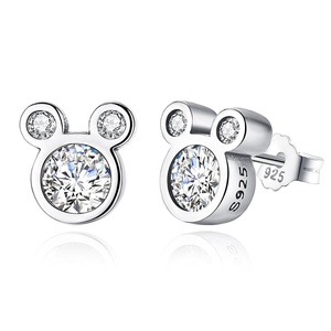 EC04 Boucles d'oreilles souris en argent sterling pour femme et fille Boîte cadeau Boucles d'oreilles Noël 2019 - Product Image 5
