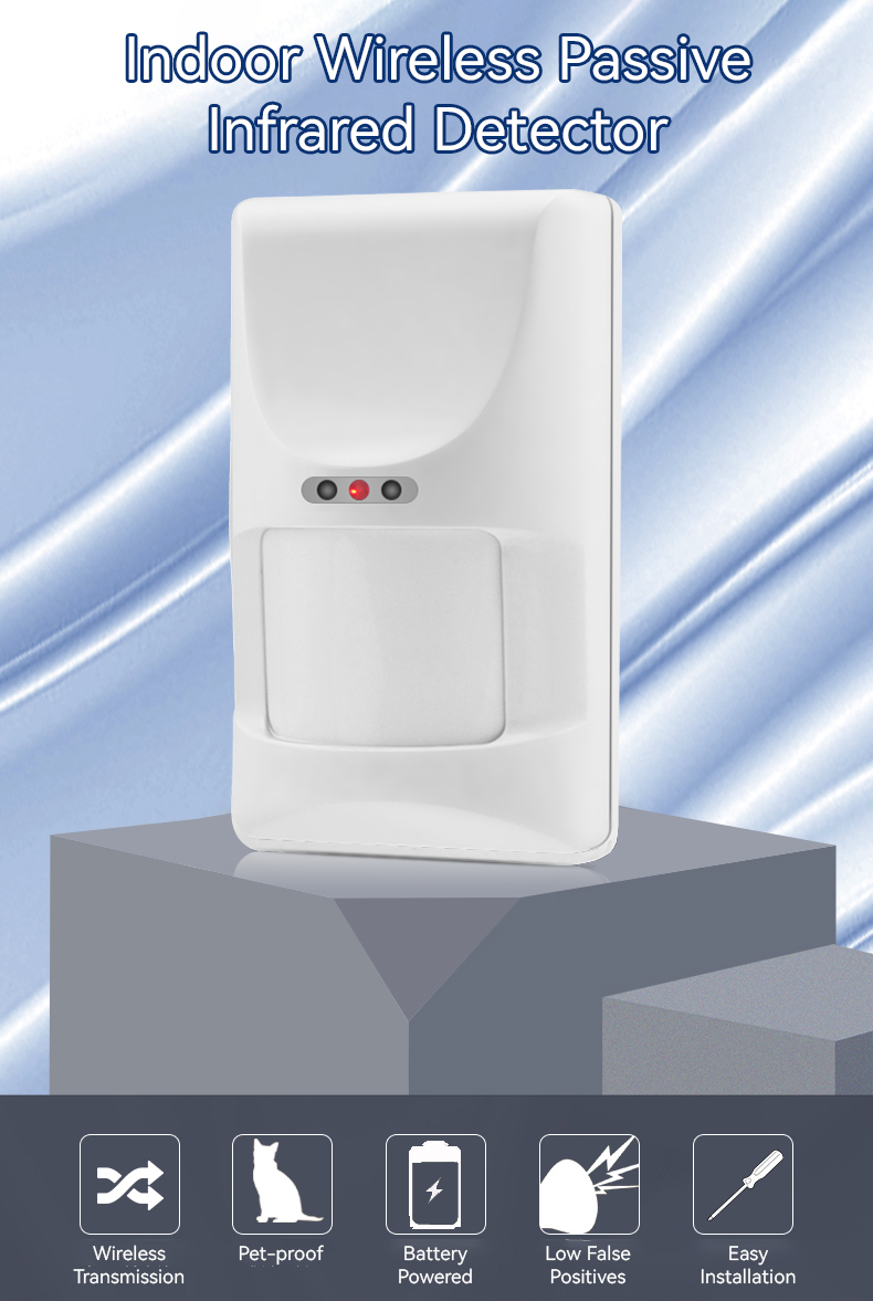 Wireless PIR Motion Detector Pet Immunity Indoor Use Working with Alarm Host 433MHz for Home Security · image 2