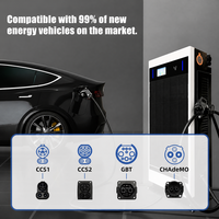 Estación de Carga Rápida para Vehículos Eléctricos CCS GBT DC de 120kW con Pantalla LED Grande para Estacionamientos Comerciales WrightCharge