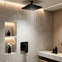 Mitigeur mural moderne pour salle de bain, robinet de douche rond encastré, mitigeur mural de douche