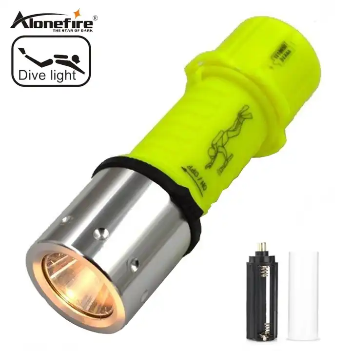 Alonefire DV02 XML T6 LED Yellow light Dive flashlight