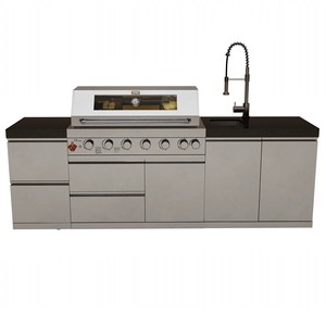 Cuisine extérieure modulaire avec <span class=keywords><strong>four</strong></span> à <span class=keywords><strong>barbecue</strong></span> encastré en acier inoxydable <span class=keywords><strong>et</strong></span> grill à gaz pour usage domestique - Product Image 4