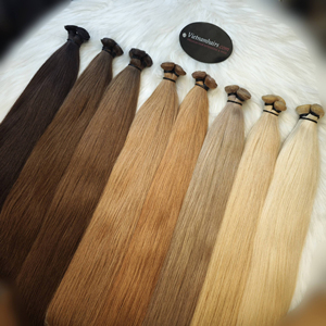 Extensions de cheveux humains 100% Remy Genius Weft, double épaisseur, cuticules alignées, lisses naturels, pour usage professionnel en salon - Product Image 2