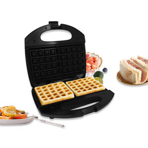 Портативная 2-ломтовая электрическая закуска для яиц, мини-бельгийская вафельница, бытовая гостиничная многофункциональная сэндвич-панини, оптовая продажа - Product Image 3